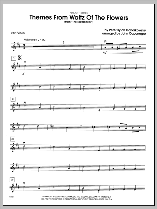Download Caponegro Themes From Waltz Of The Flowers (From Sheet Music