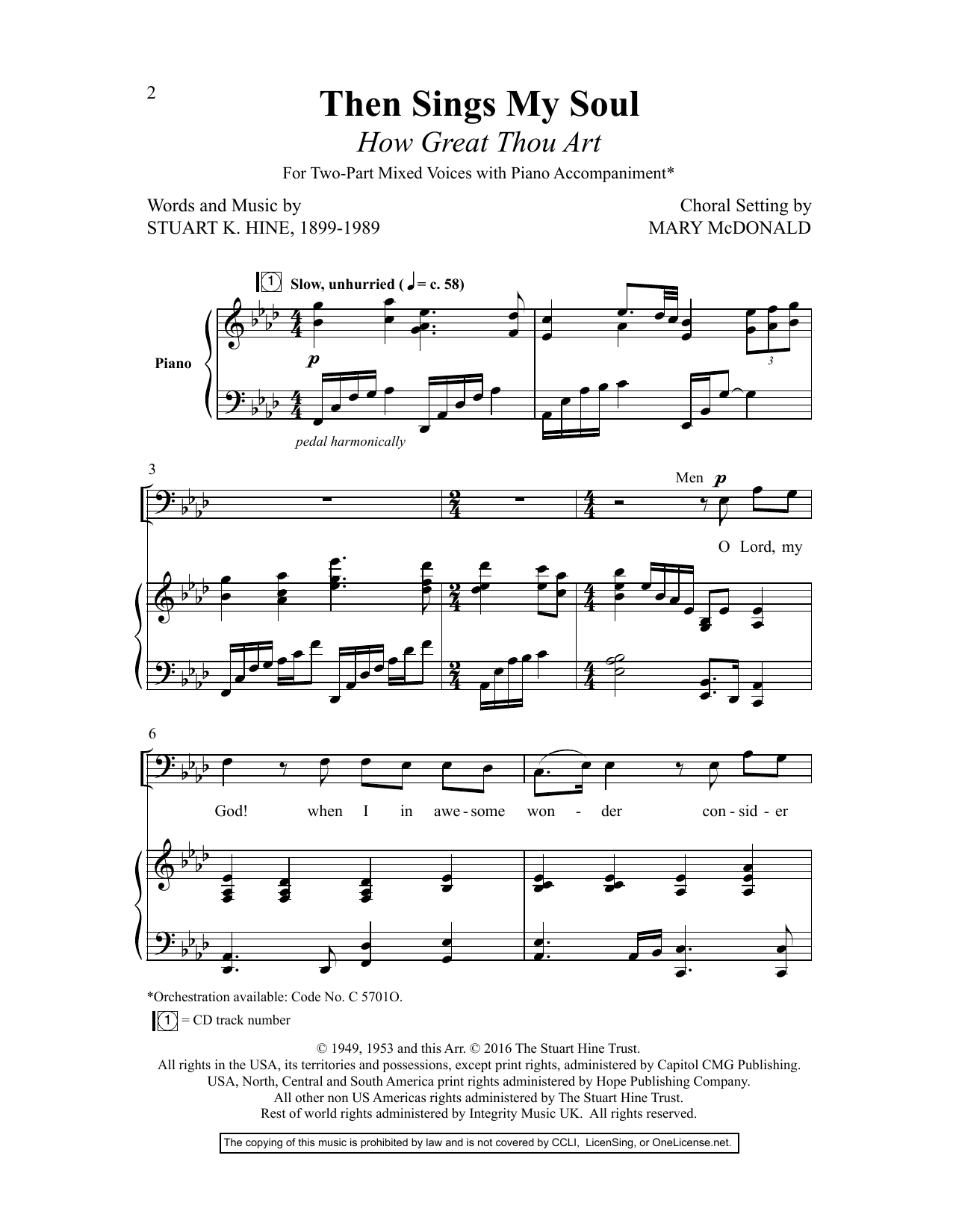 Download Stuart K. Hine Then Sings My Soul (How Great Thou Art) Sheet Music
