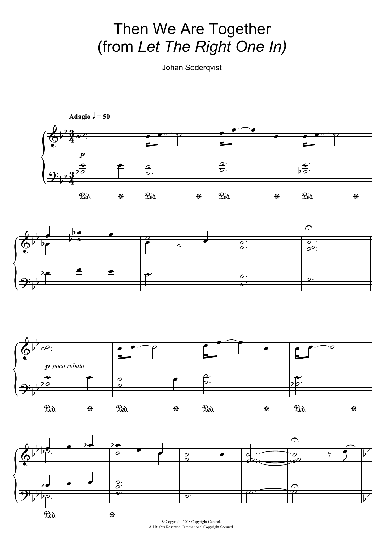 Download Johan Soderqvist Then We Are Together (from Let The Righ Sheet Music