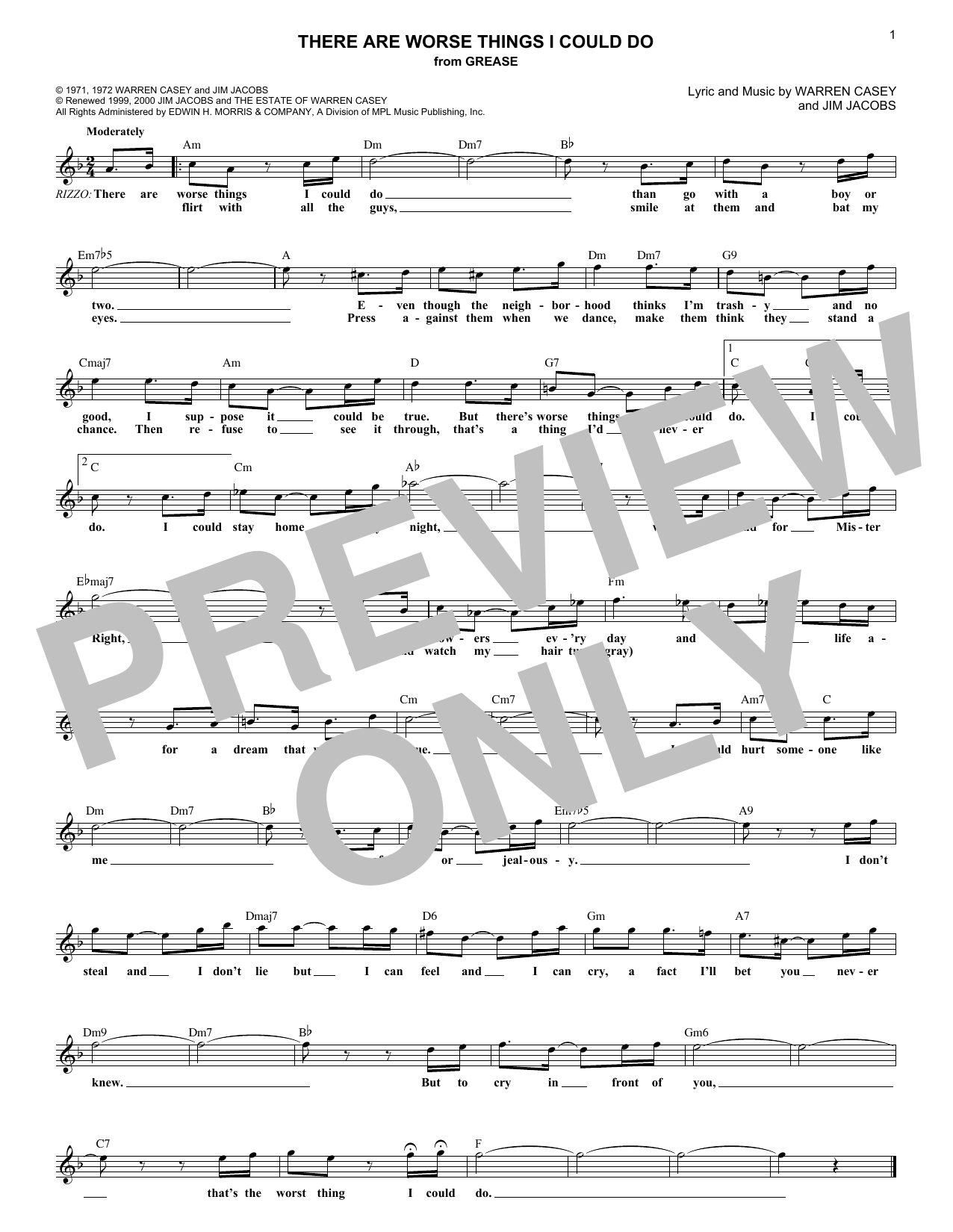 Download Stockard Channing There Are Worse Things I Could Do (from Sheet Music