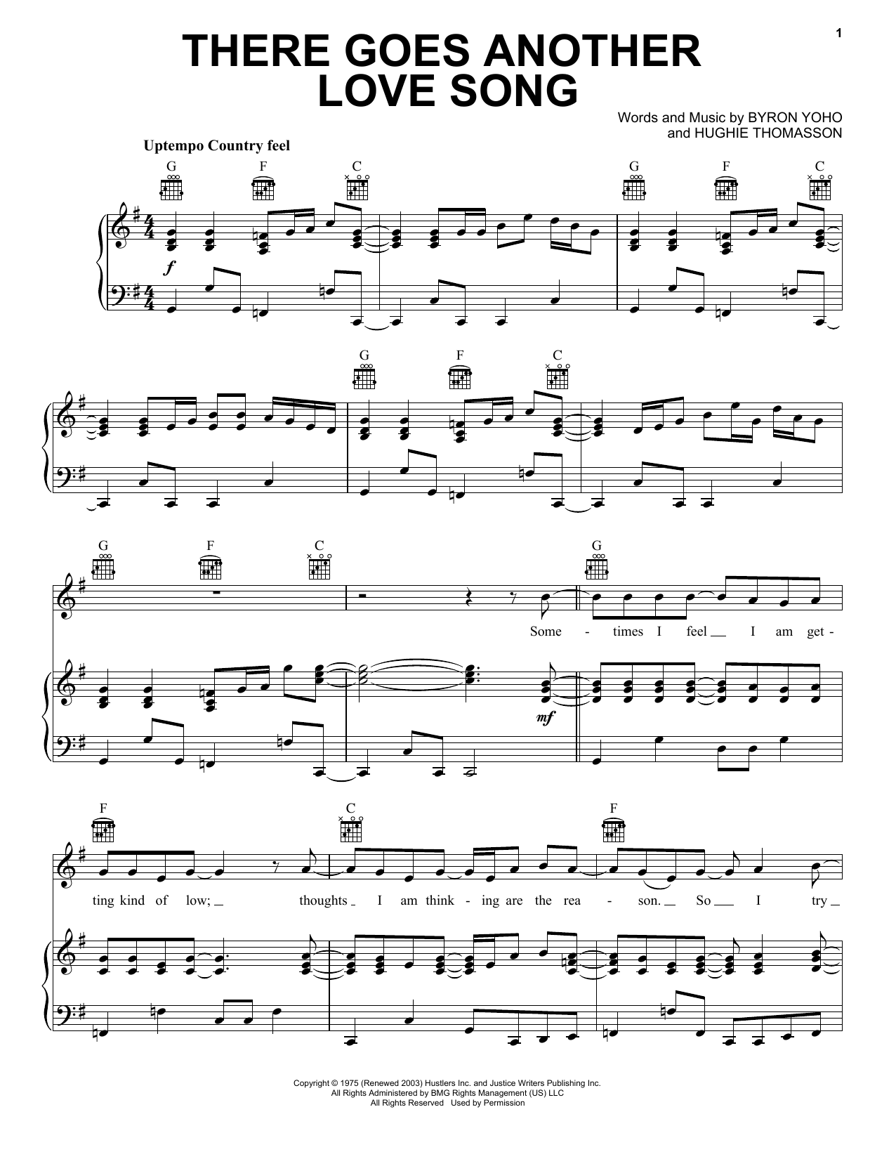 Download The Outlaws There Goes Another Love Song Sheet Music