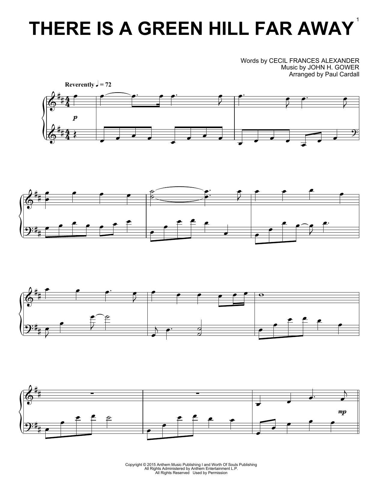Download Paul Cardall There Is A Green Hill Far Away Sheet Music