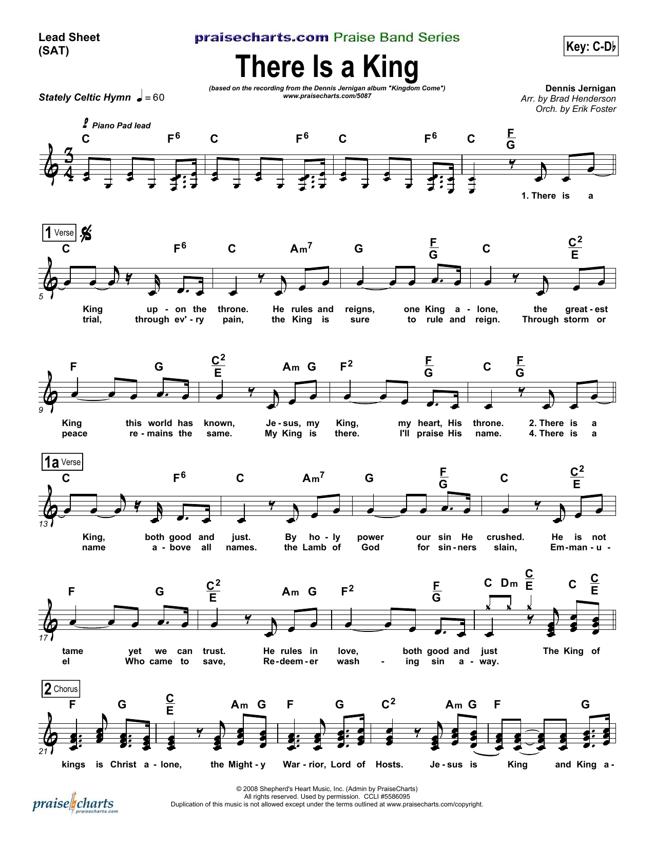 Download Dennis Jernigan There Is A King Sheet Music