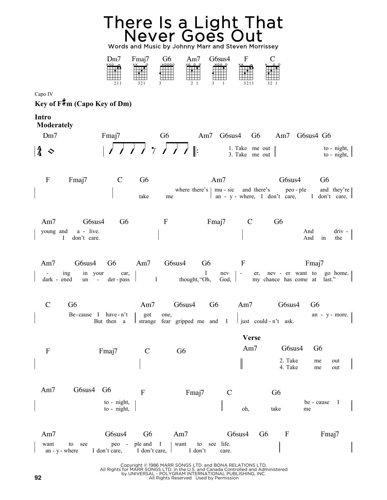 Download The Smiths There Is A Light That Never Goes Out Sheet Music