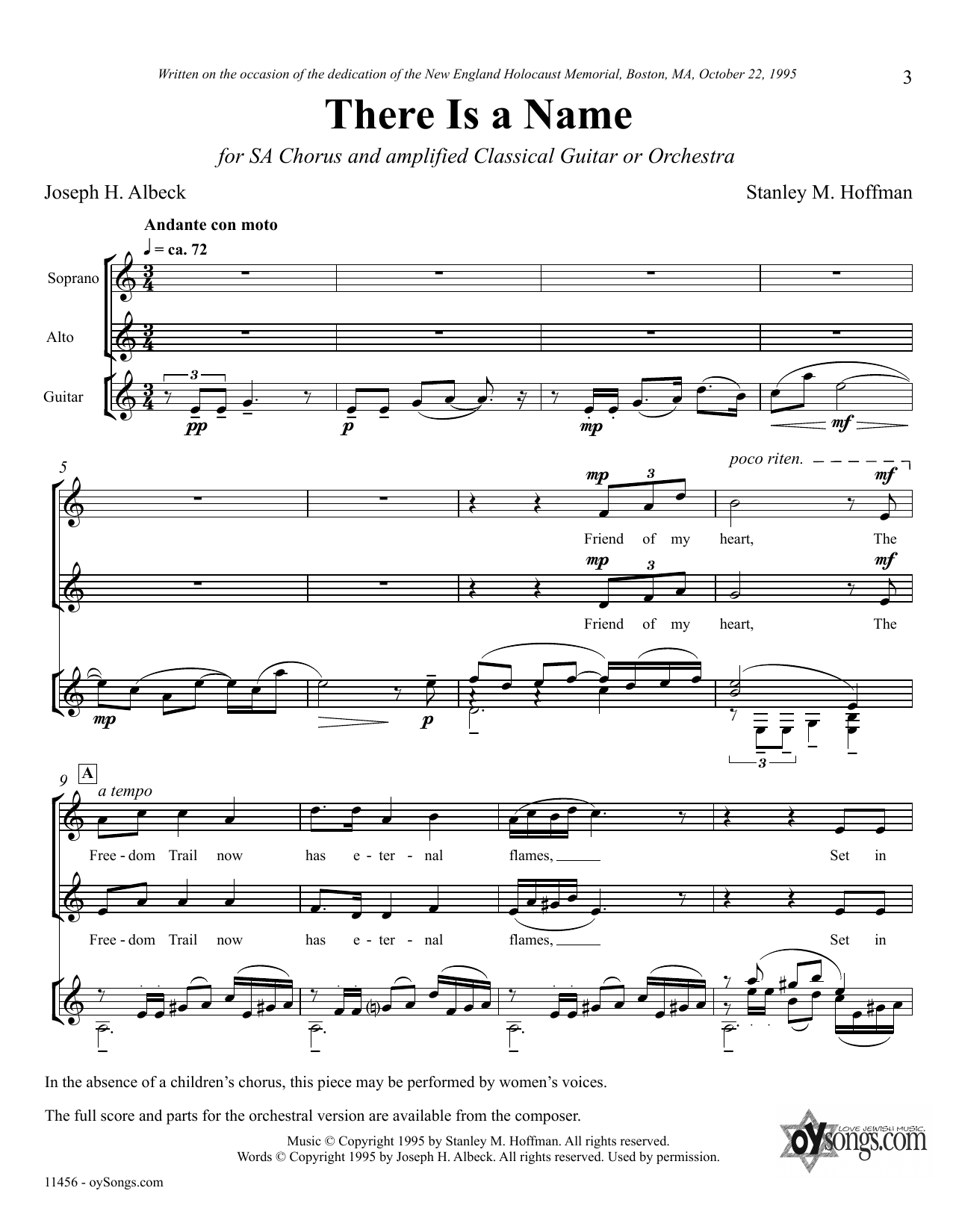 Download Stanley F. Hoffman There Is A Name Sheet Music