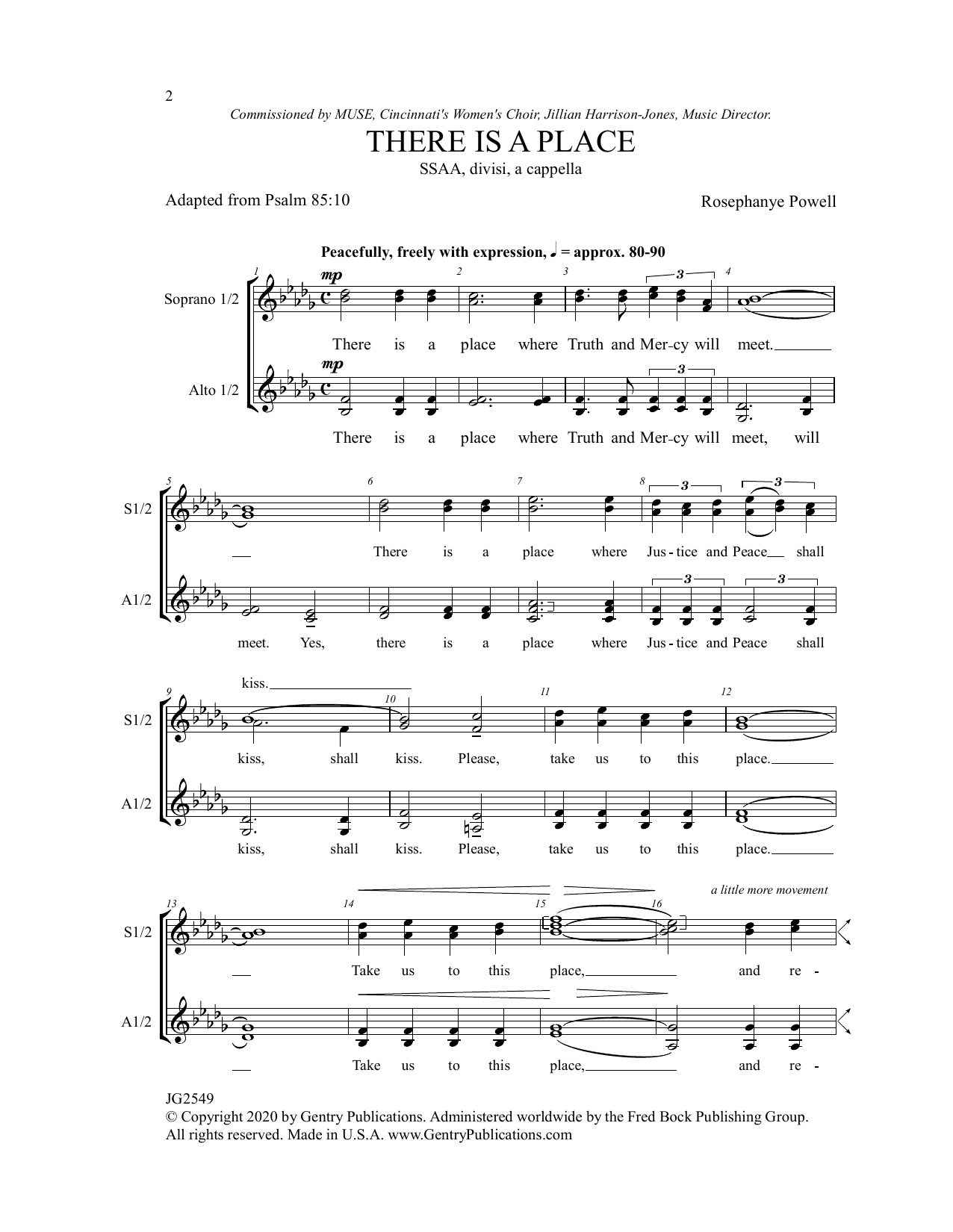 Download Rosephanye Powell There Is A Place Sheet Music