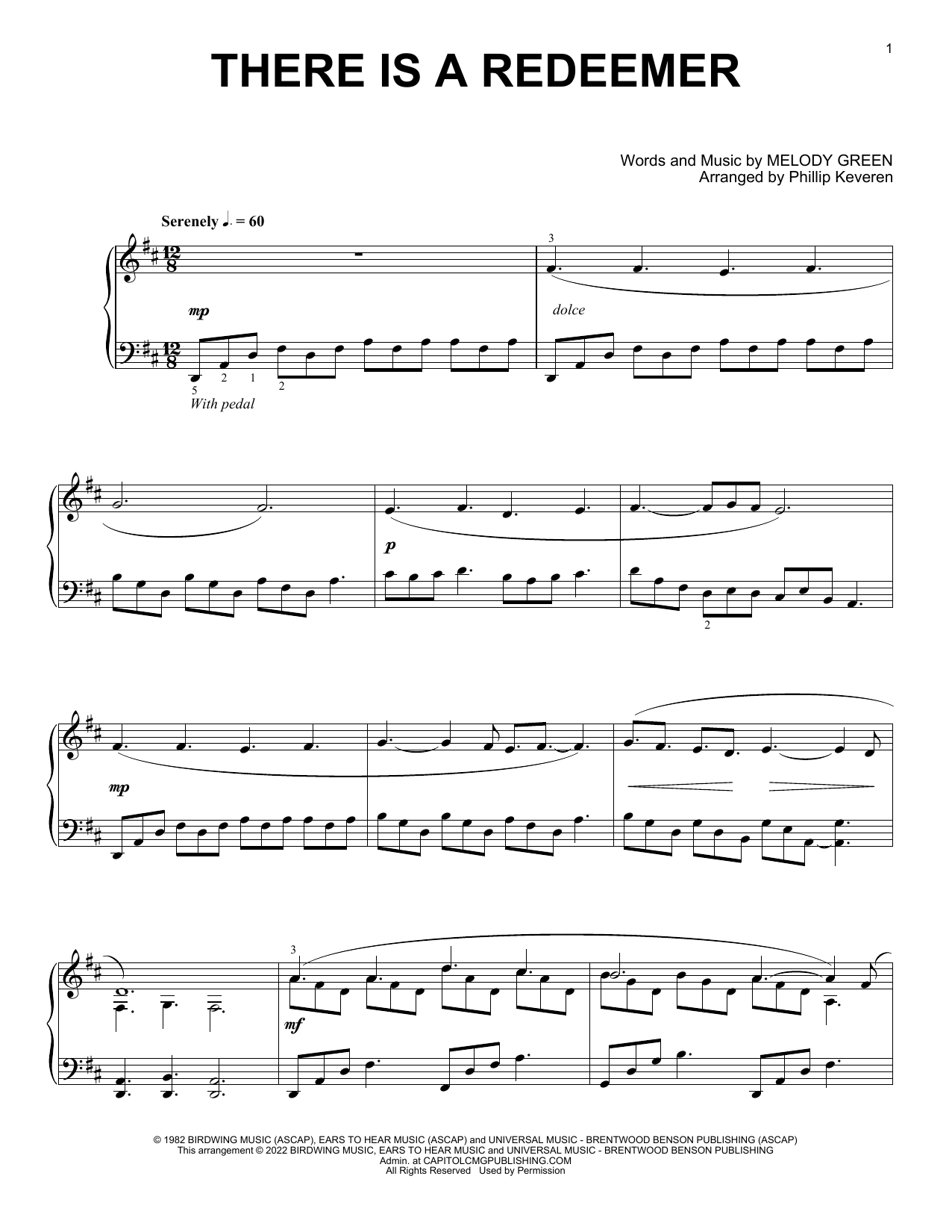 Download Keith Green There Is A Redeemer [Classical version] Sheet Music