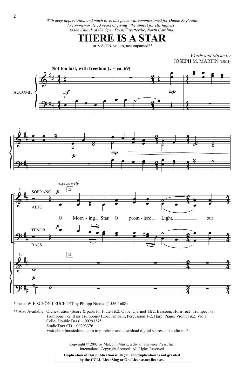Download Joseph Martin There Is A Star Sheet Music