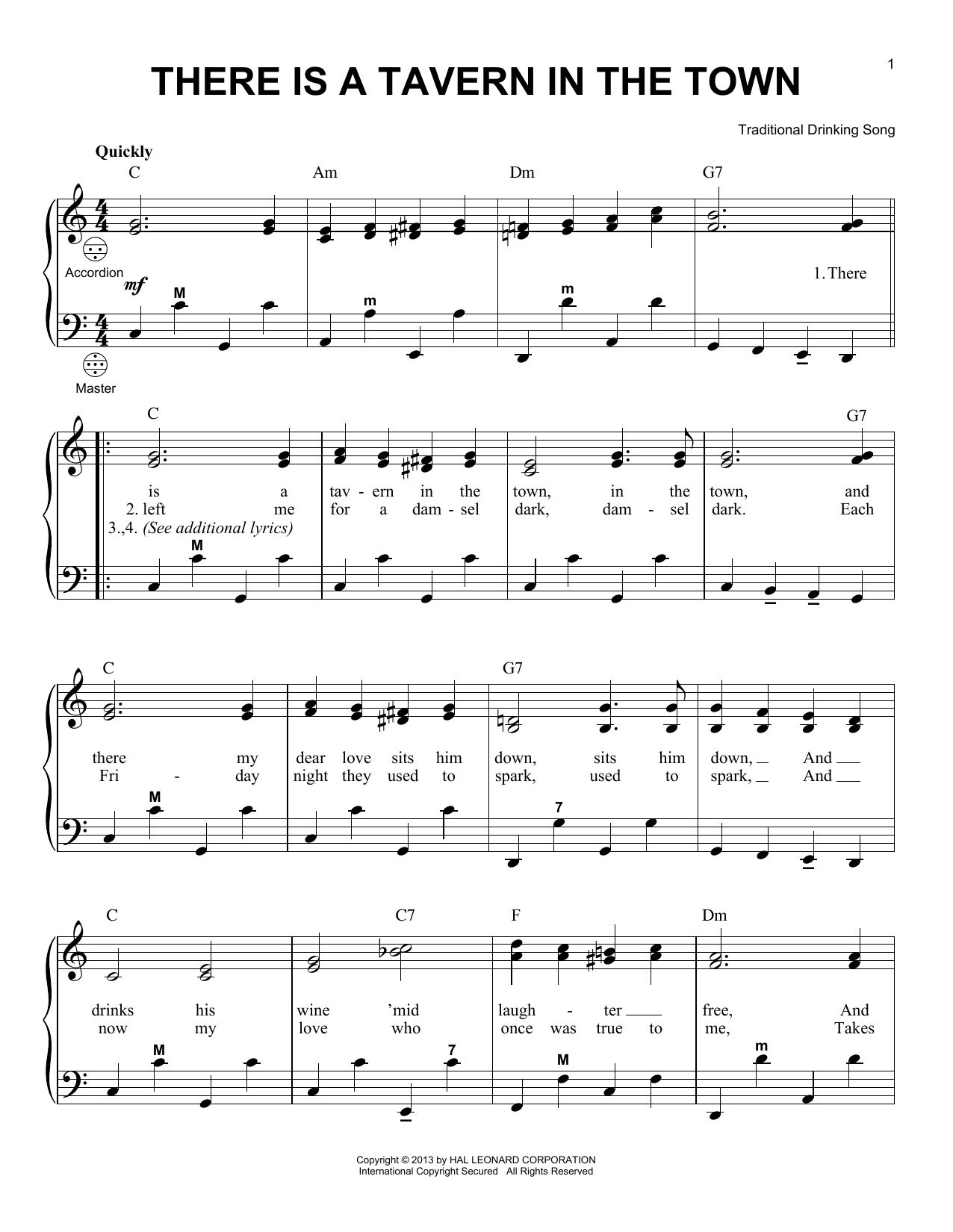 Download Gary Meisner There Is A Tavern In The Town Sheet Music