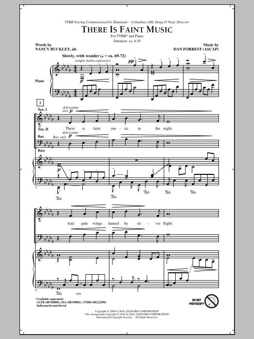 Download Dan Forrest There Is Faint Music Sheet Music