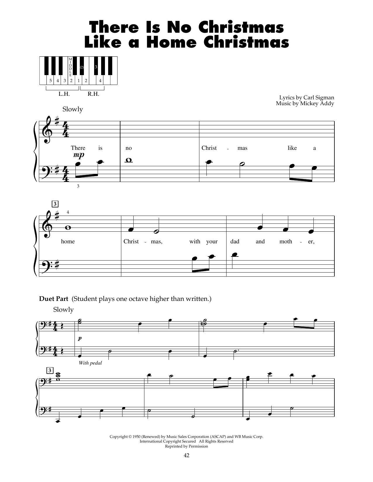 Perry Como There Is No Christmas Like A Home Christmas sheet music notes printable PDF score