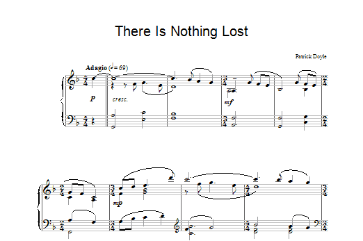 Download Patrick Doyle There Is Nothing Lost (from Sense And S Sheet Music