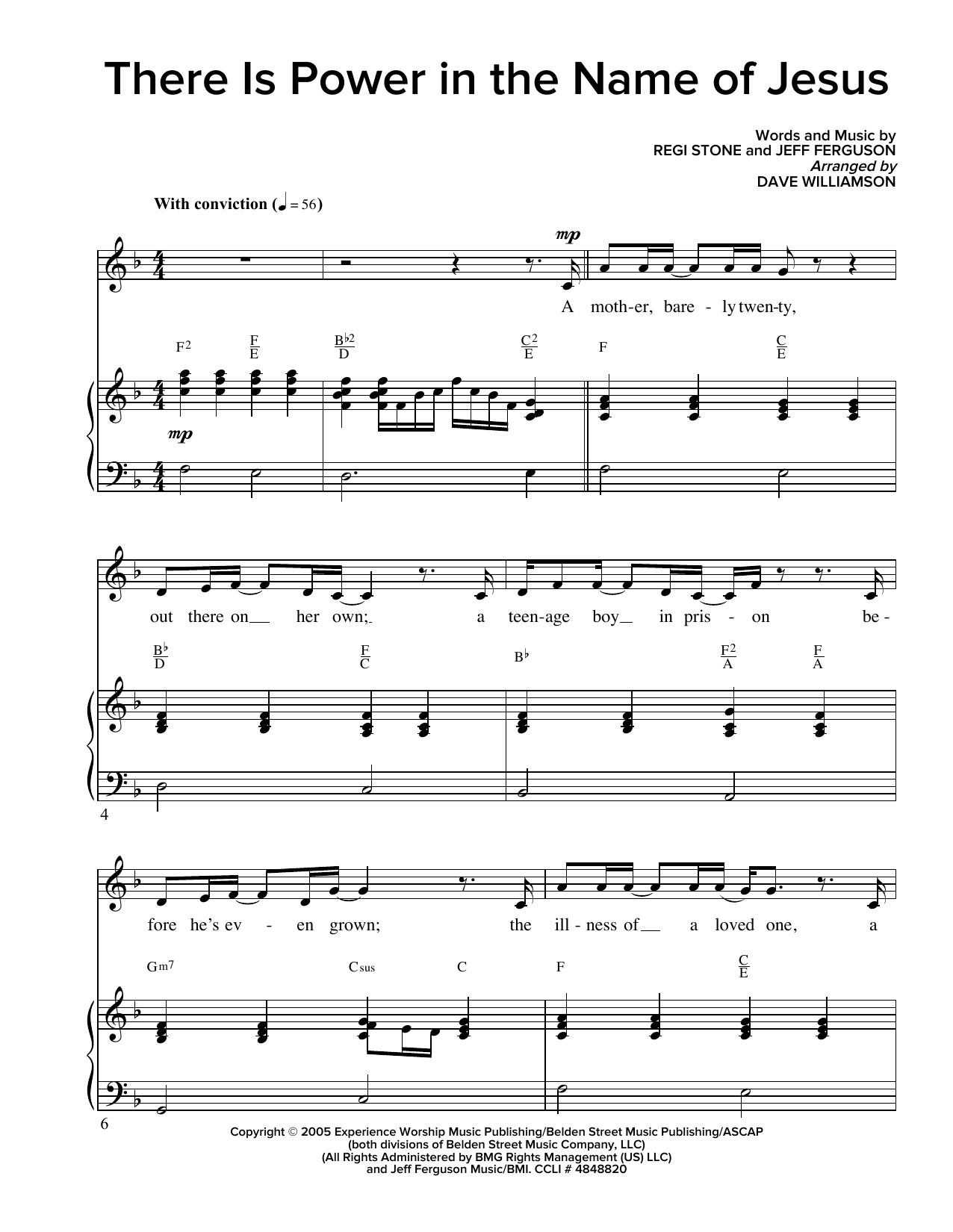 Download Regi Stone There Is Power In The Name Of Jesus Sheet Music