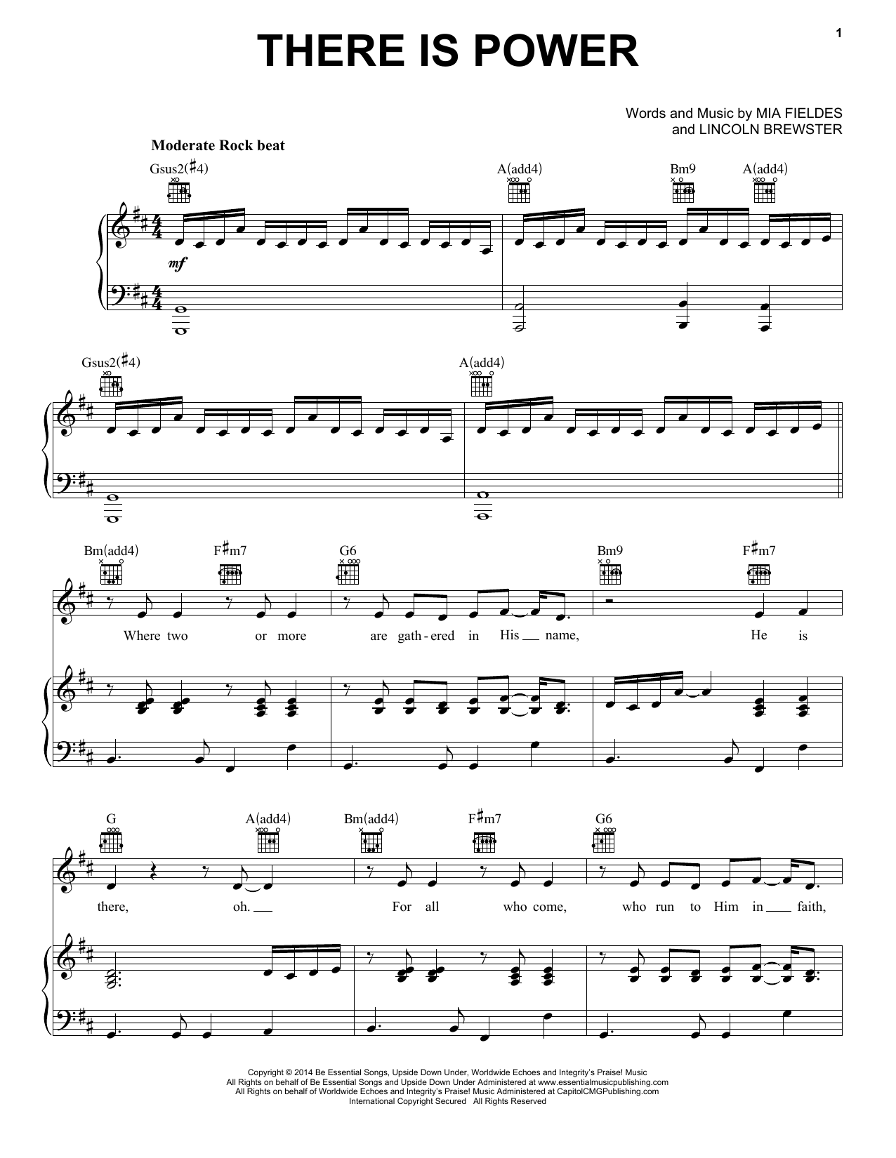 Download Lincoln Brewster There Is Power Sheet Music