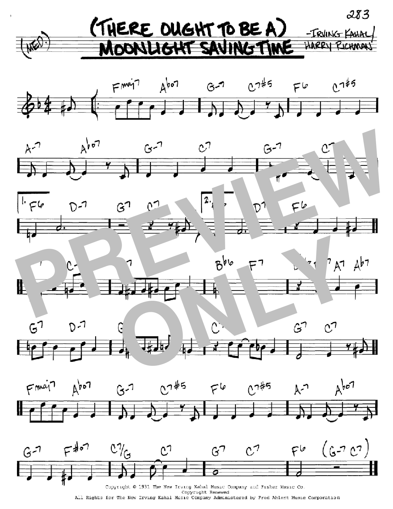 Download Irving Kahal (There Ought To Be A) Moonlight Savings Sheet Music