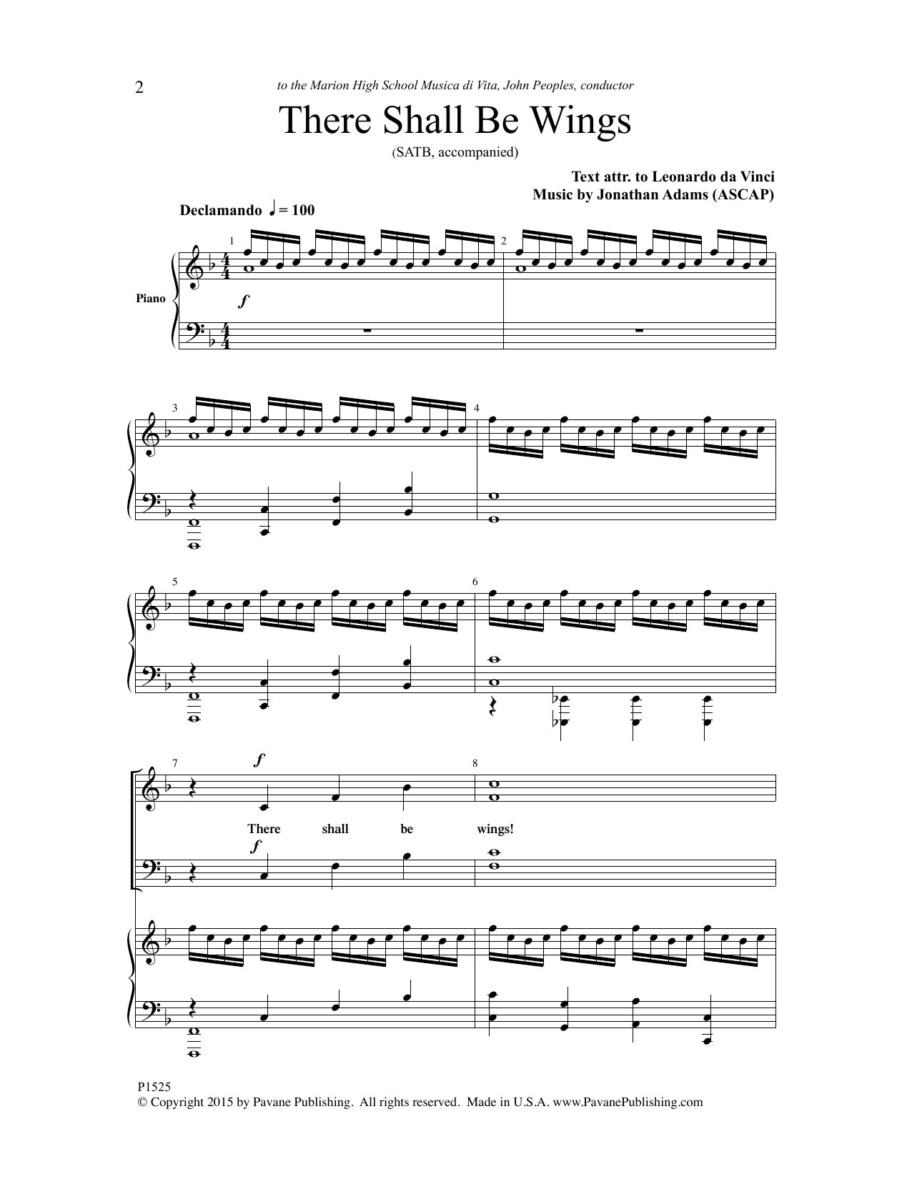 Download Jonathan Adams There Shall Be Wings Sheet Music