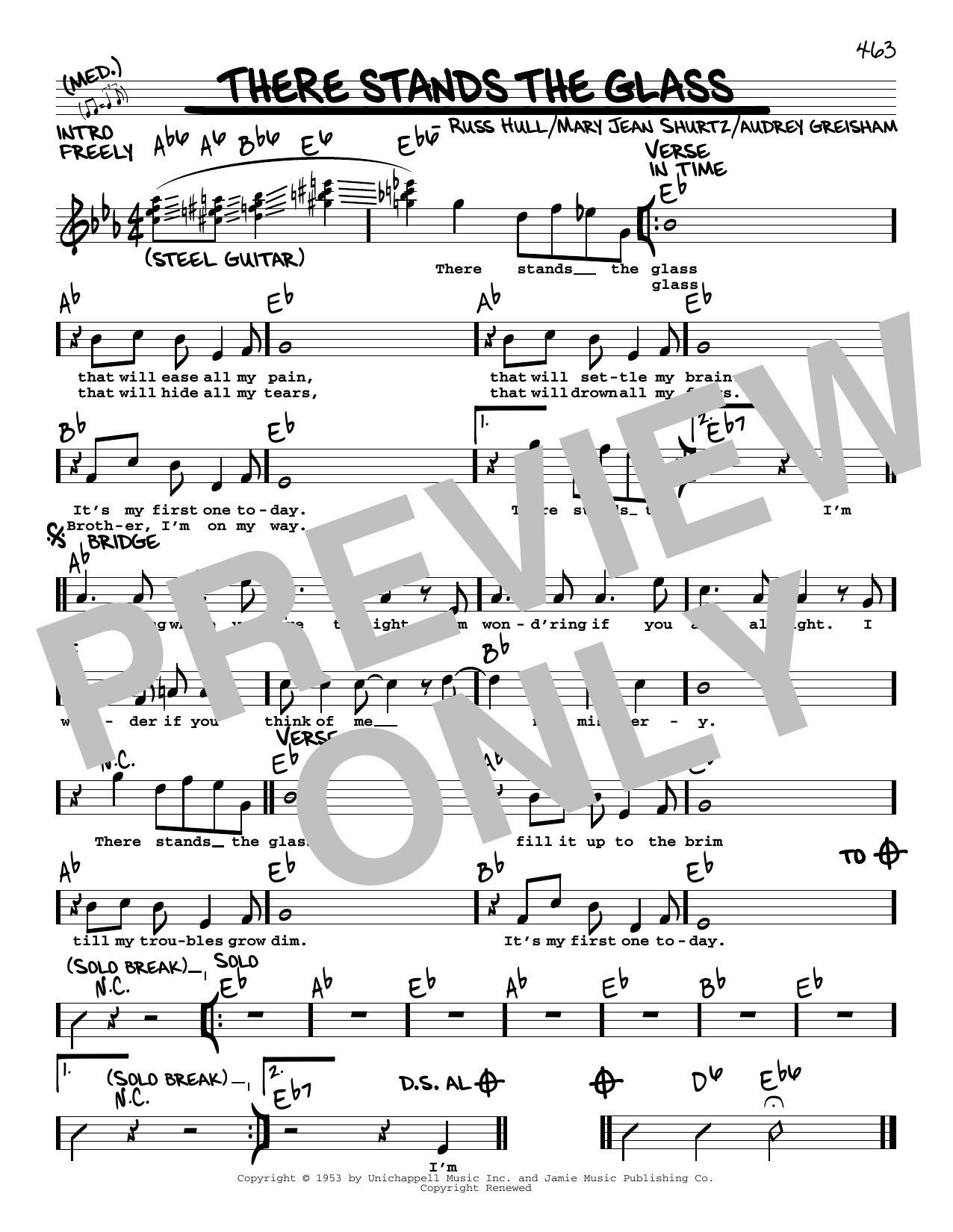 Download Johnny Bush There Stands The Glass Sheet Music