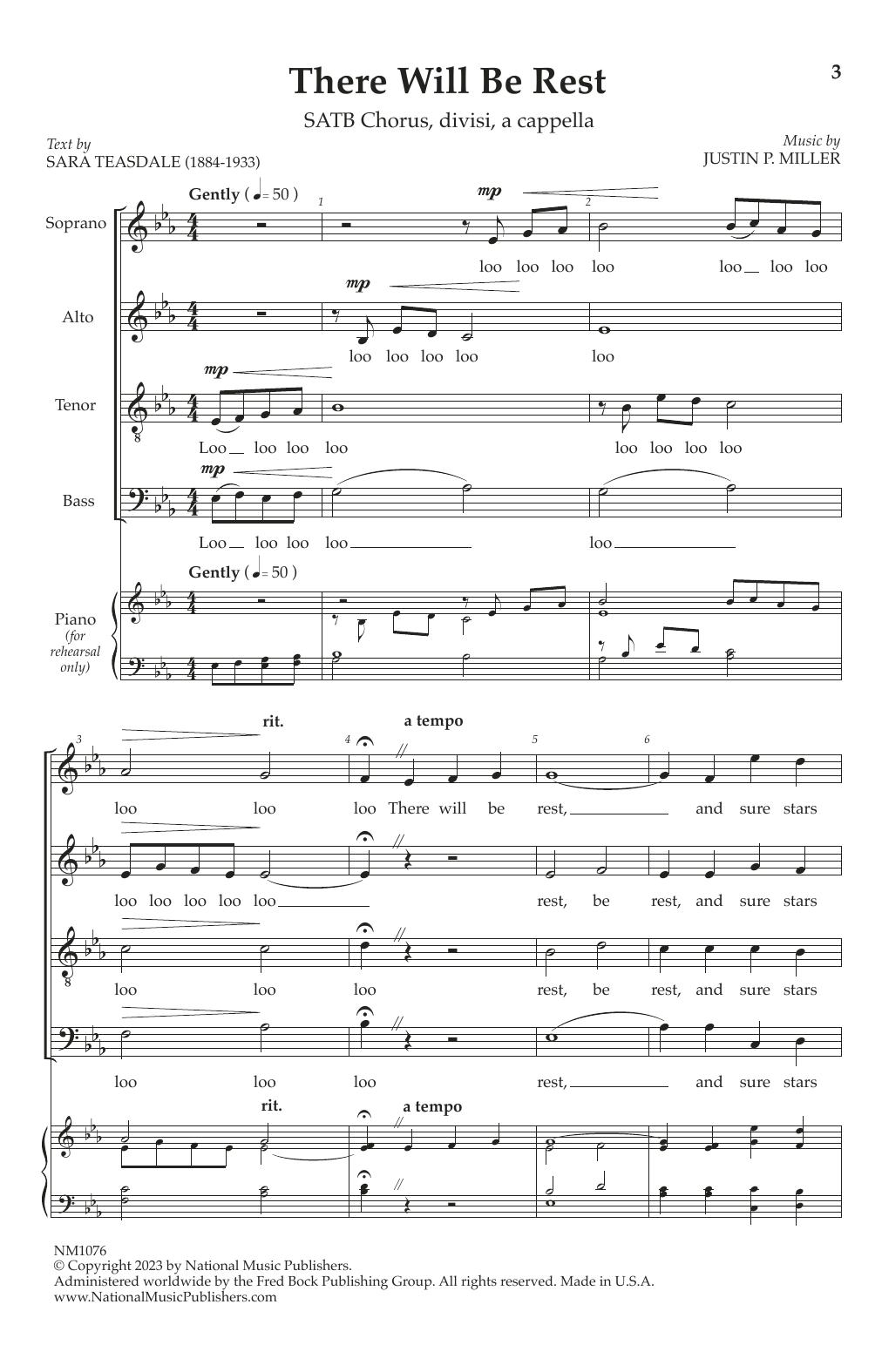 Download Justin Miller There Will Be Rest Sheet Music