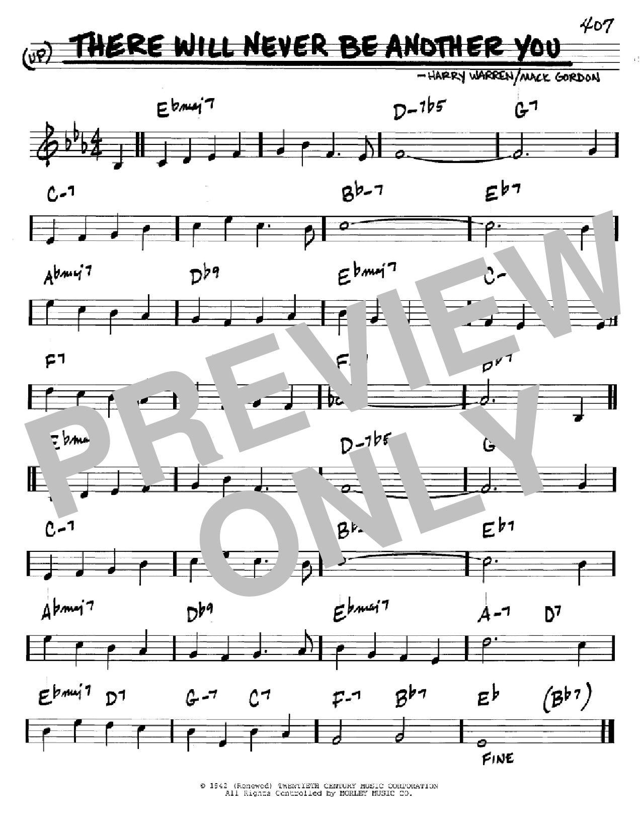 Download Mack Gordon There Will Never Be Another You Sheet Music