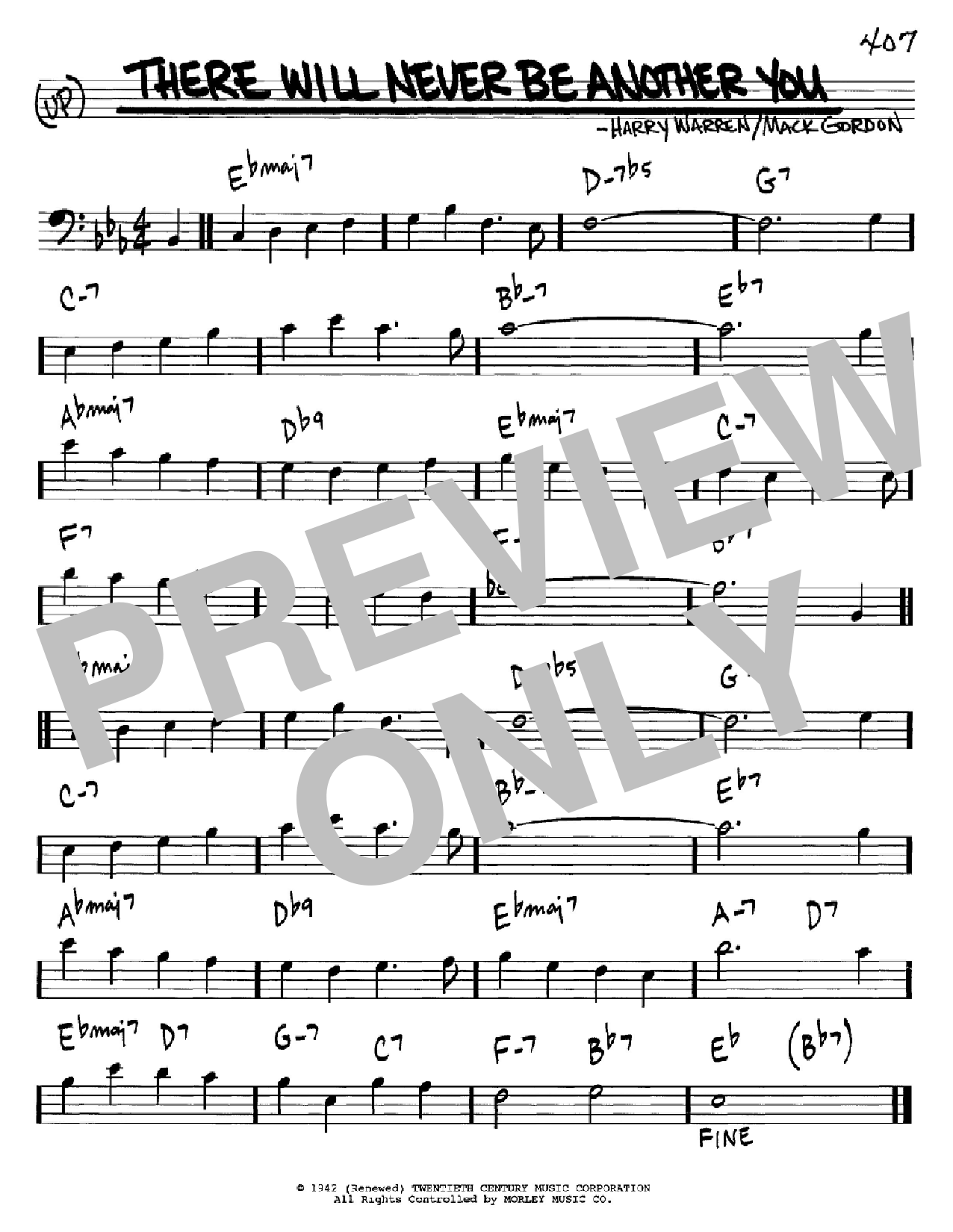 Download Mack Gordon There Will Never Be Another You Sheet Music