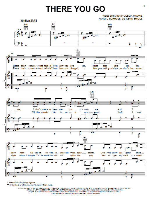 Download Pink There You Go Sheet Music