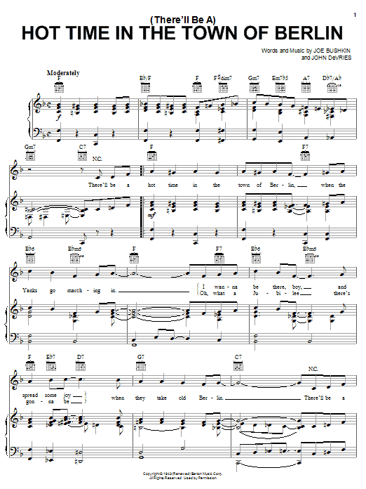 Download Frank Sinatra (There'll Be A) Hot Time In The Town Of Sheet Music