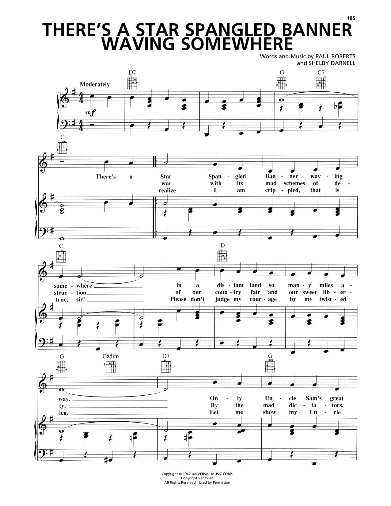 Download Elton Britt There's A Star Spangled Banner Waving S Sheet Music