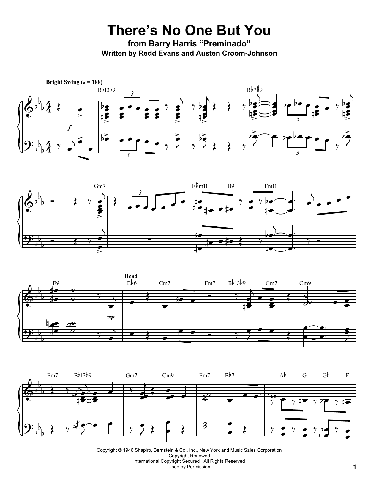 Download Redd Evans There's No One But You Sheet Music