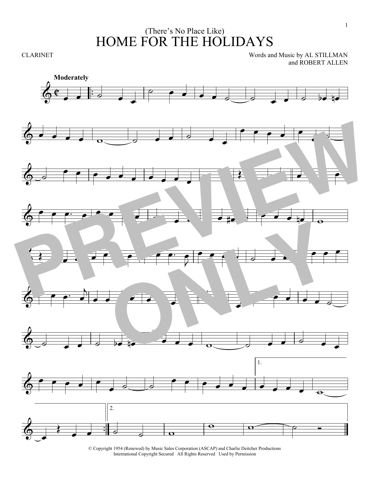 Download Perry Como (There's No Place Like) Home For The Ho Sheet Music