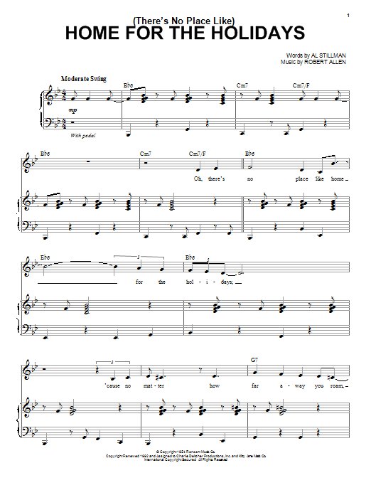 Download Robert Goulet (There's No Place Like) Home For The Ho Sheet Music