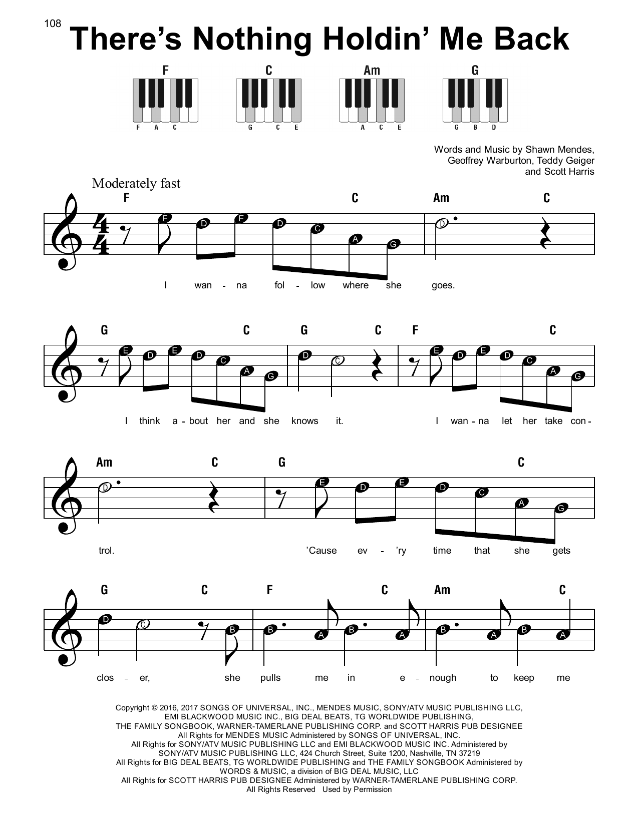 Download Shawn Mendes There's Nothing Holdin' Me Back Sheet Music