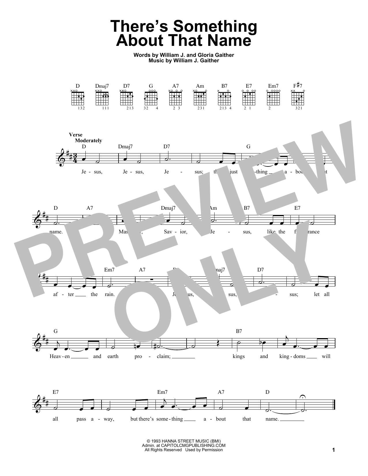 Download Bill & Gloria Gaither There's Something About That Name Sheet Music