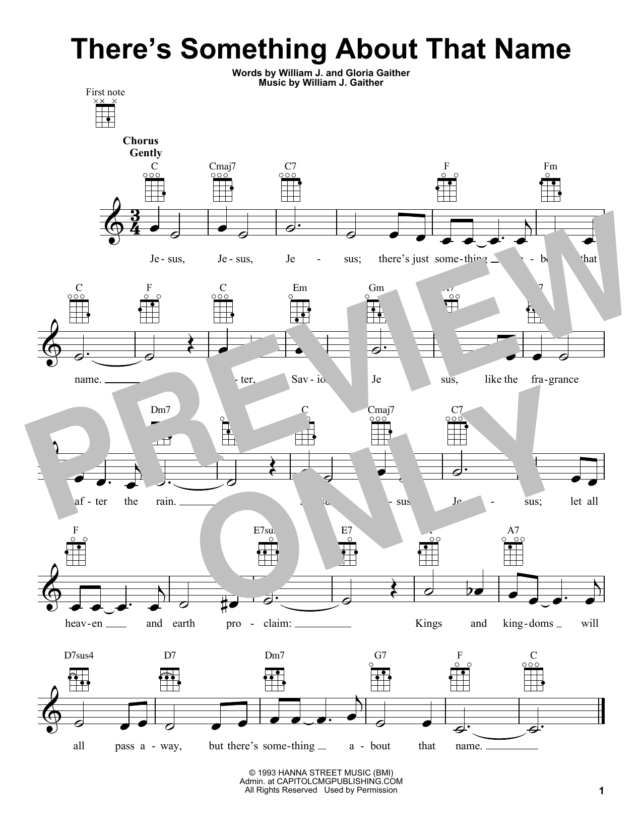 Download Gloria Gaither There's Something About That Name Sheet Music