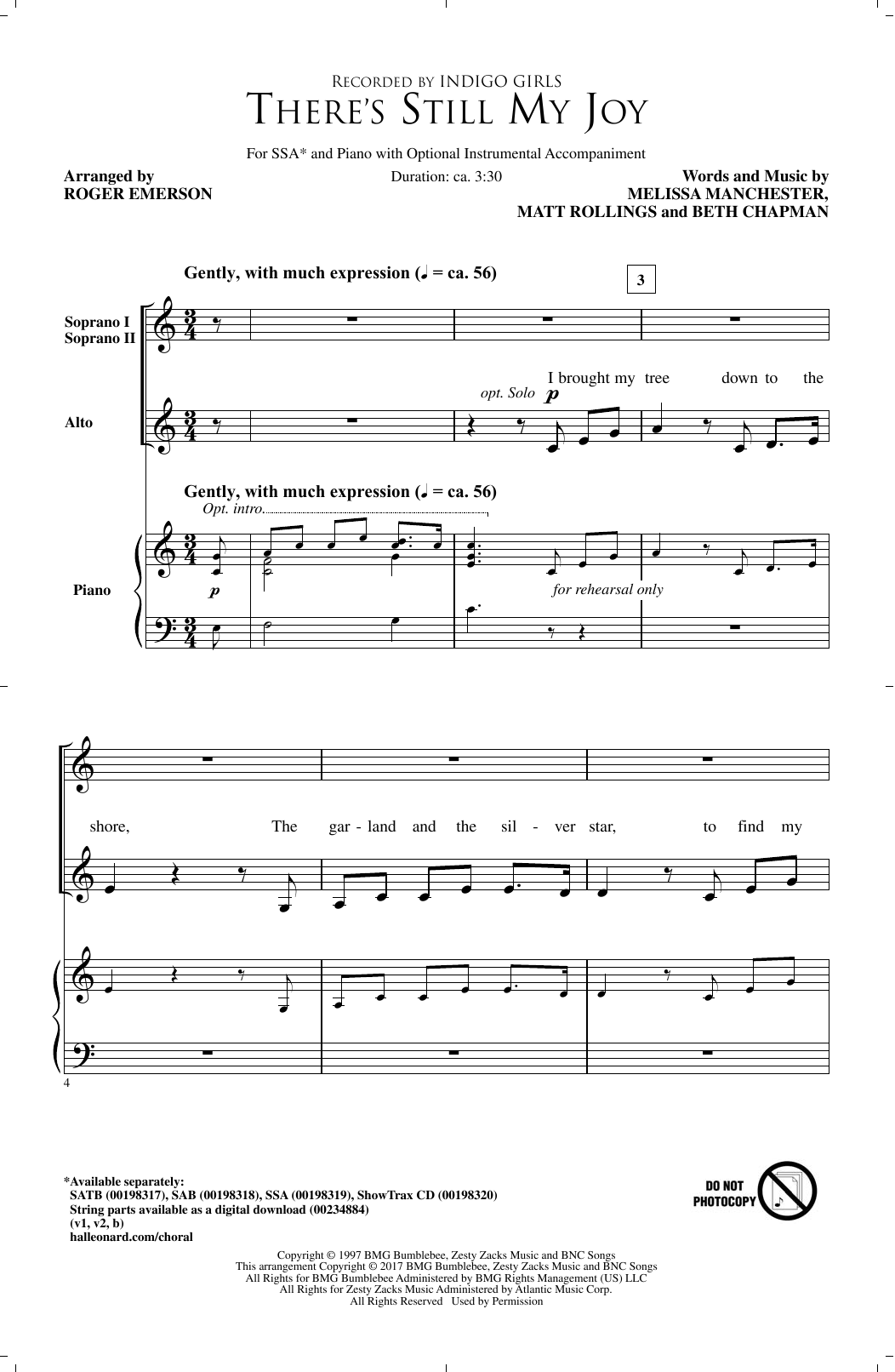 Download Roger Emerson There's Still My Joy Sheet Music