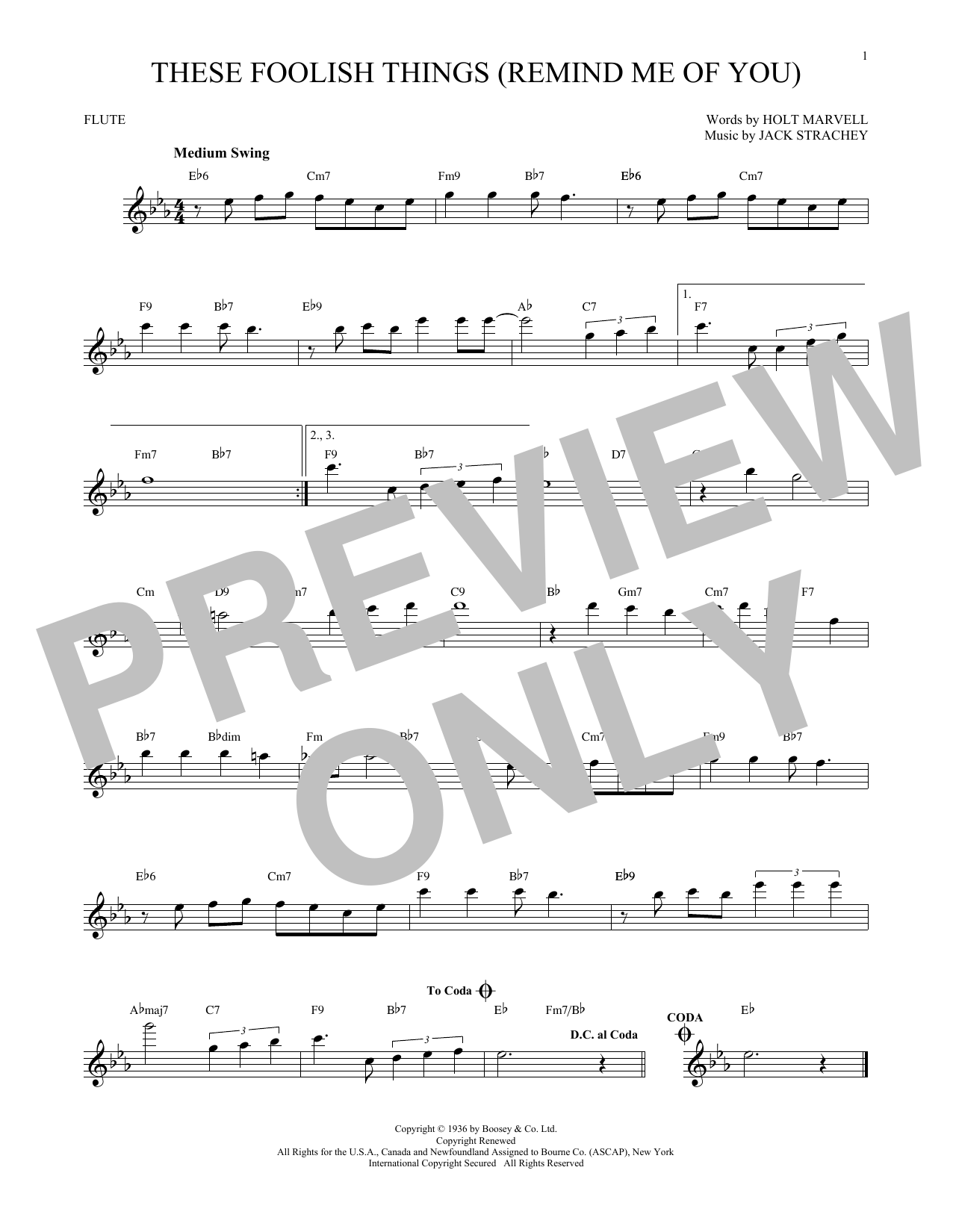 Download Holt Marvell These Foolish Things (Remind Me Of You) Sheet Music