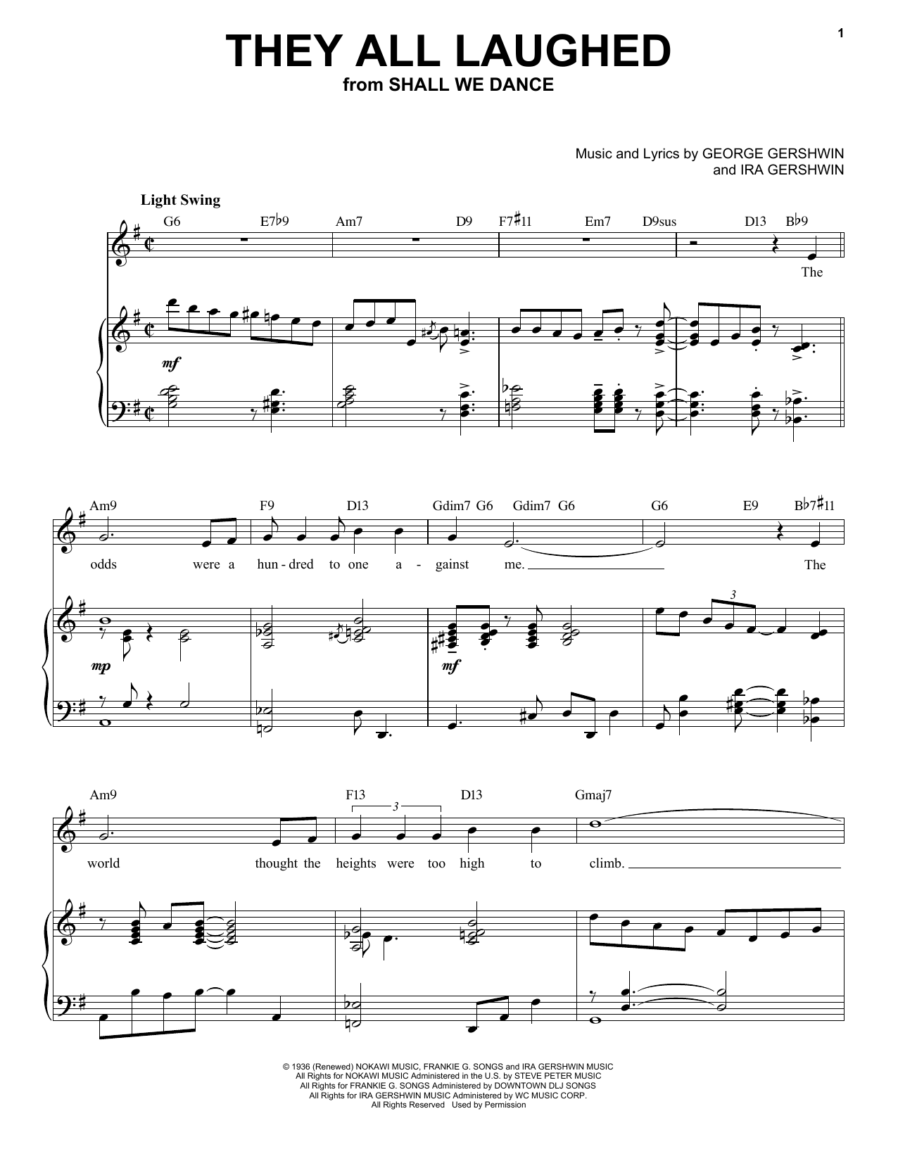 Download George Gershwin They All Laughed [Jazz version] (arr. B Sheet Music