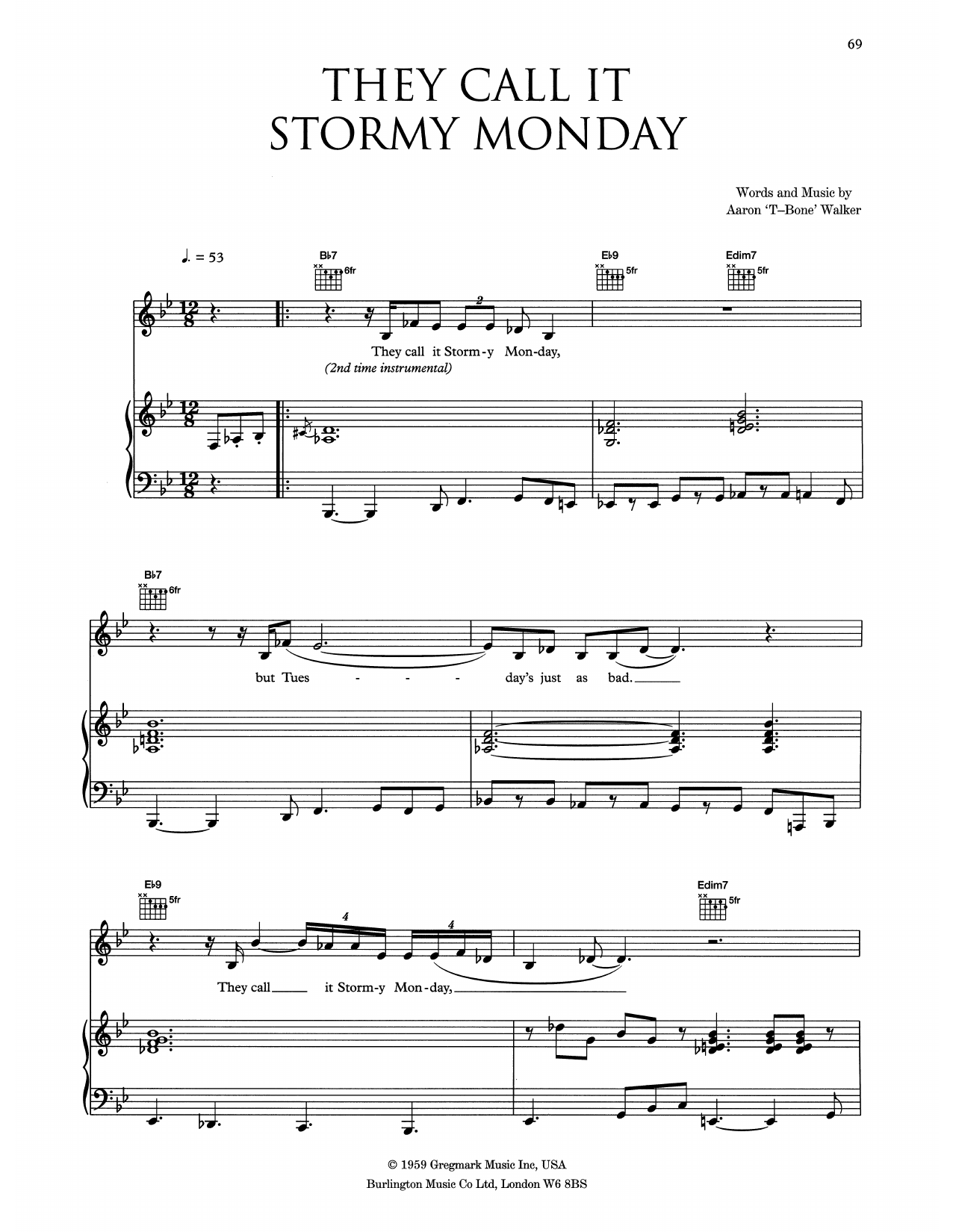 Download Eva Cassidy (They Call It) Stormy Monday (Stormy Mo Sheet Music