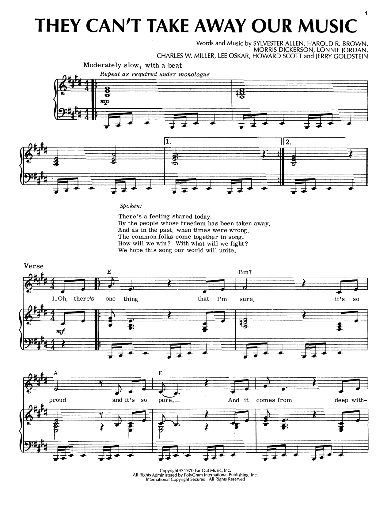 Download War They Can't Take Away Our Music Sheet Music