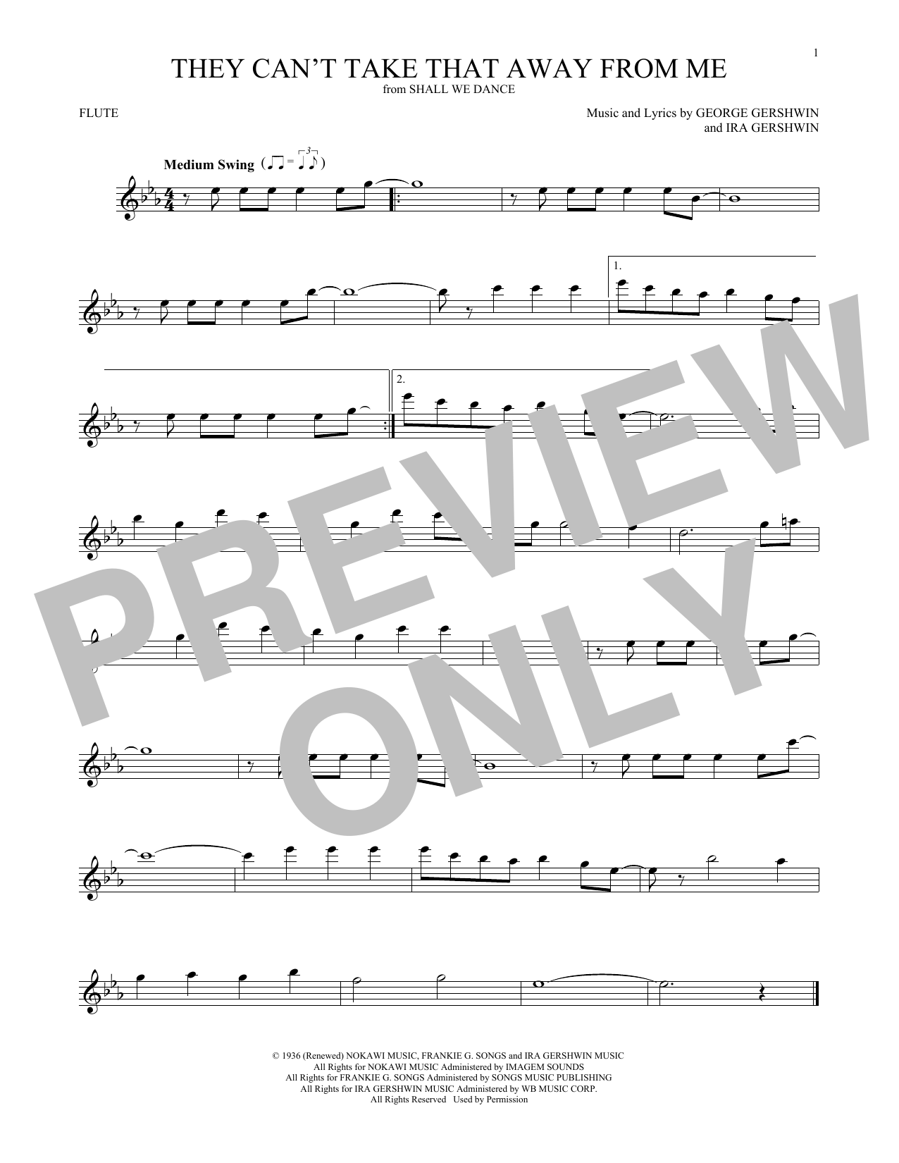 Download Frank Sinatra They Can't Take That Away From Me Sheet Music