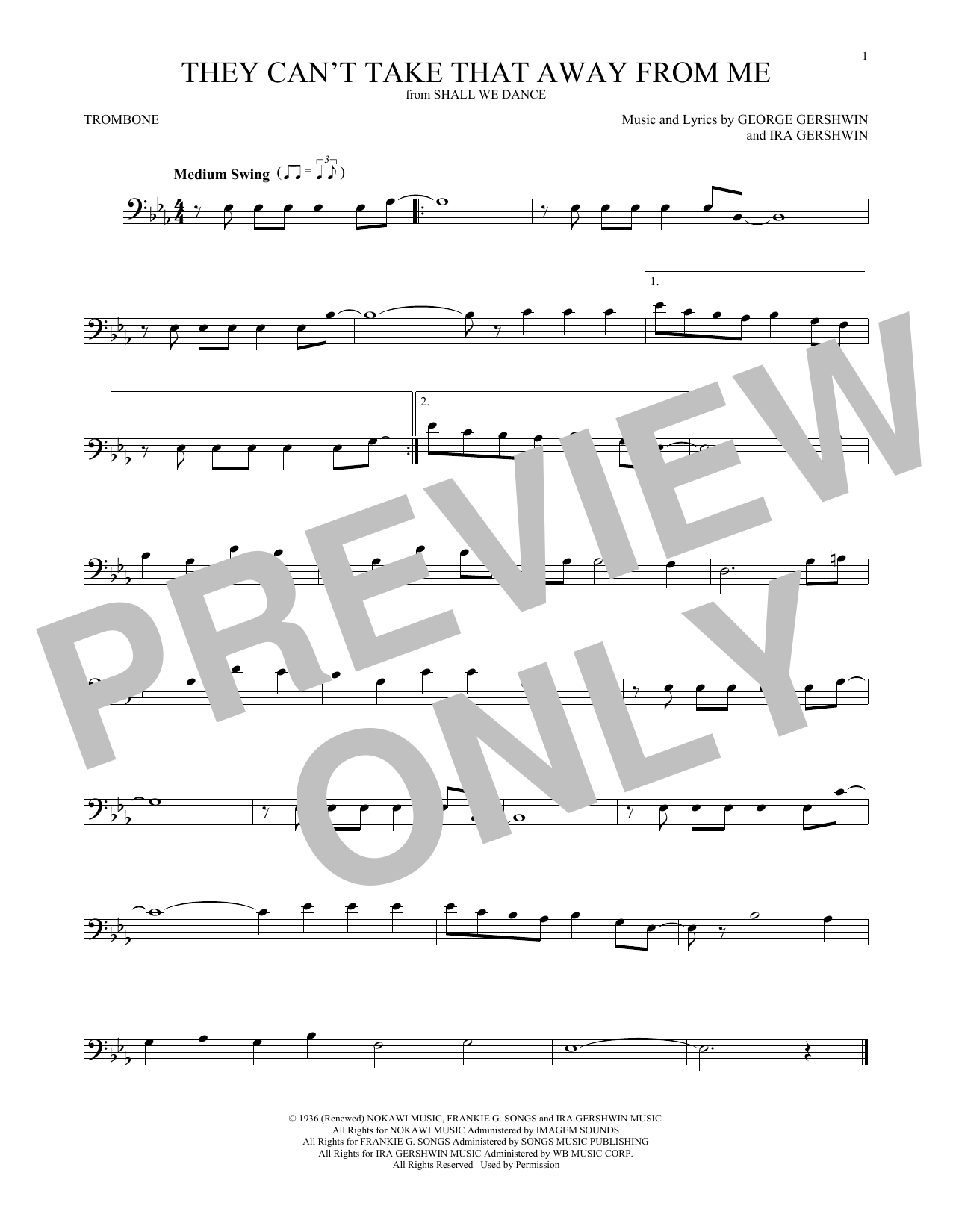 Download Frank Sinatra They Can't Take That Away From Me Sheet Music