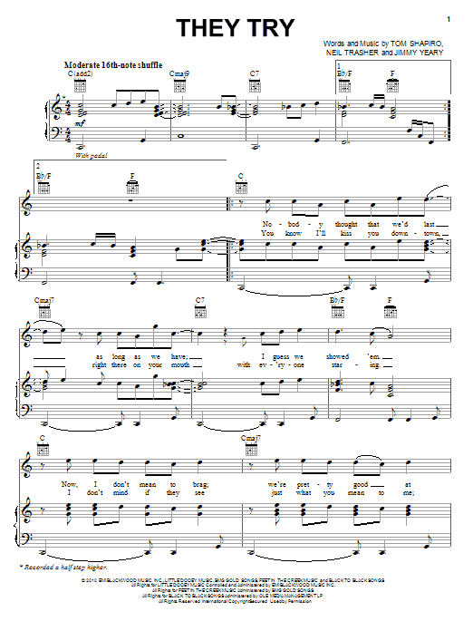 Download Rascal Flatts They Try Sheet Music