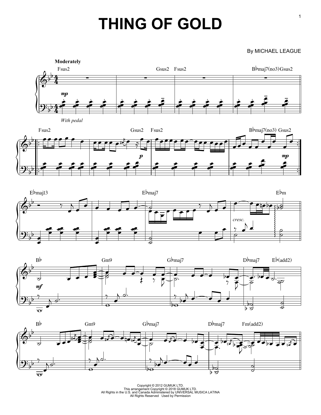 Download Snarky Puppy Thing Of Gold Sheet Music
