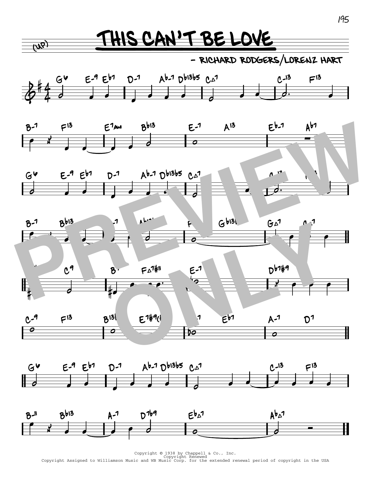 Download Rodgers & Hart This Can't Be Love (arr. David Hazeltin Sheet Music