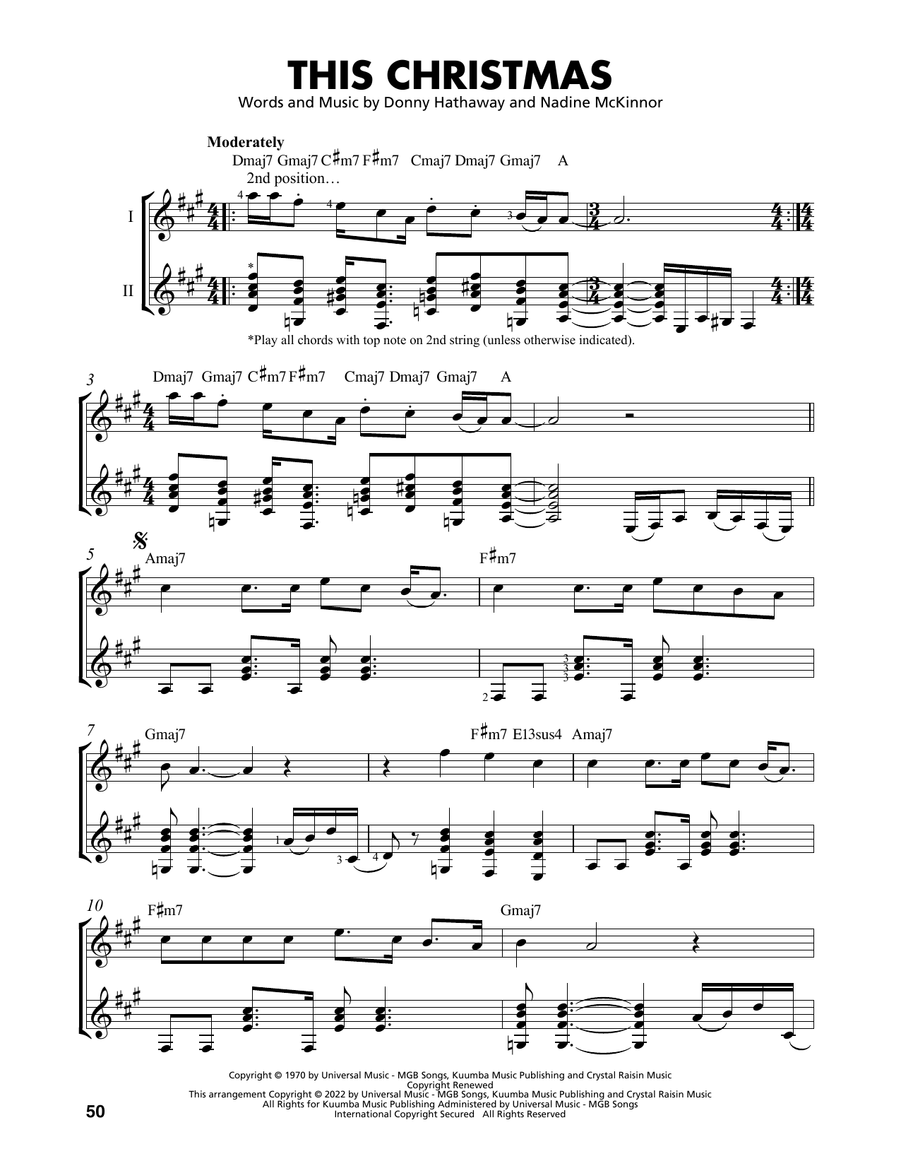 Download Donny Hathaway This Christmas (arr. Mark Phillips) Sheet Music