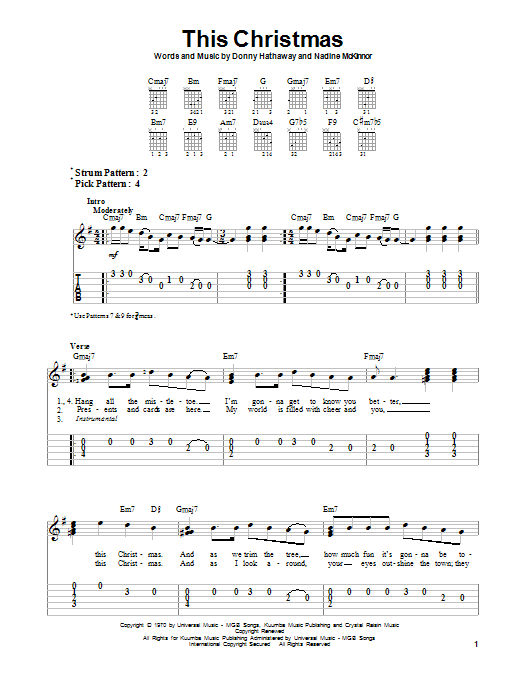Download Donny Hathaway This Christmas Sheet Music