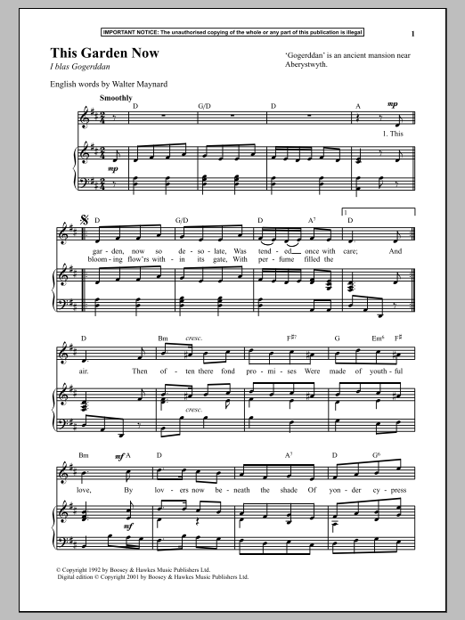 Download Anonymous This Garden Now Sheet Music