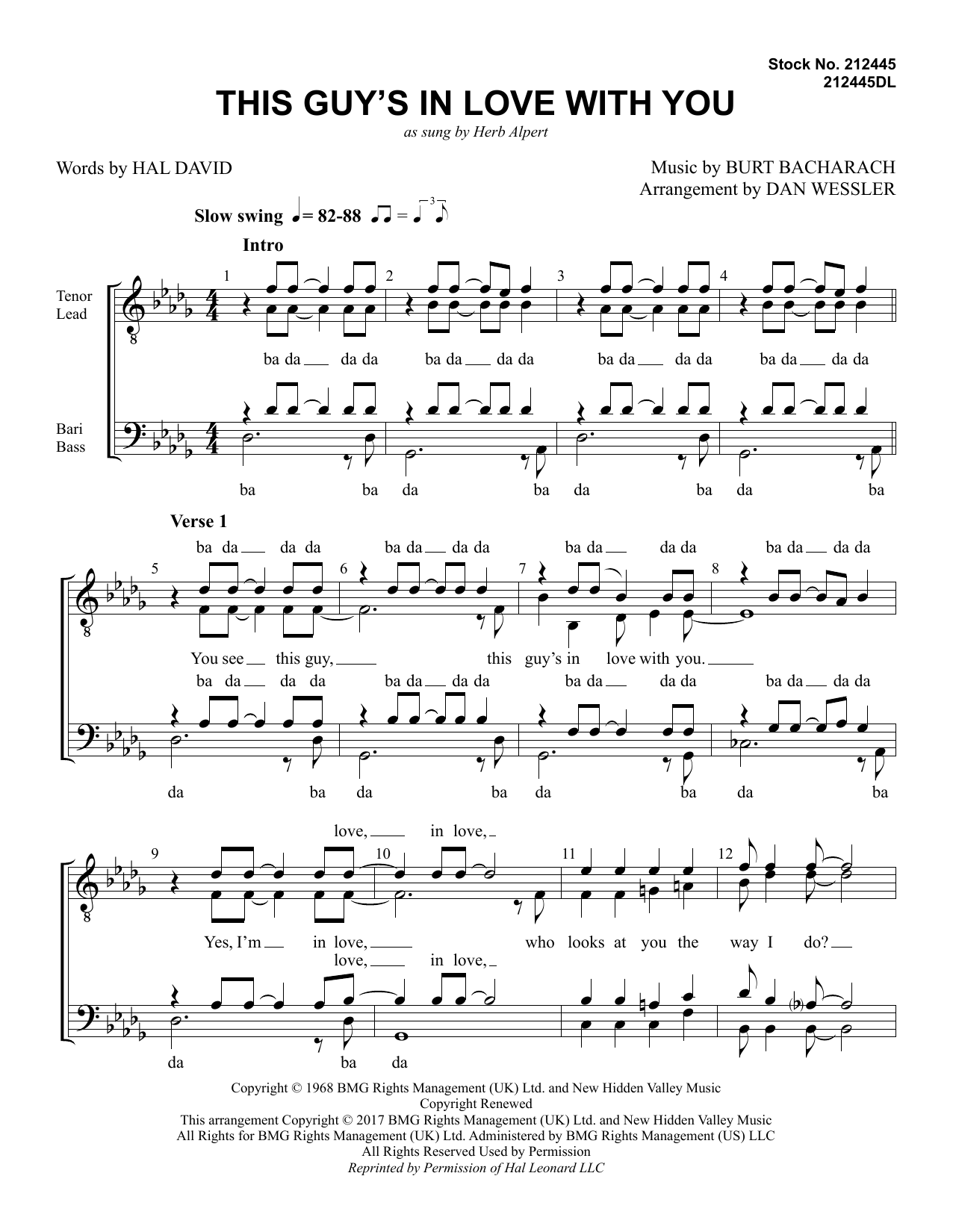 Download Herb Alpert This Guy's in Love with You (arr. Dan W Sheet Music