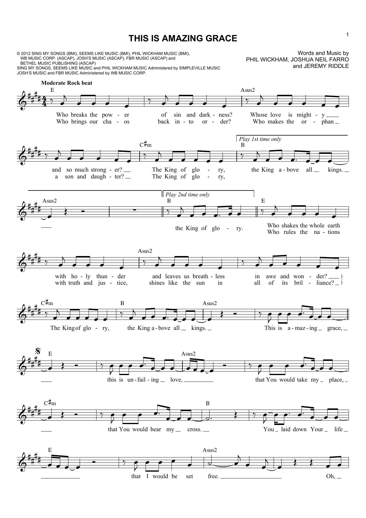Download Phil Wickham This Is Amazing Grace Sheet Music