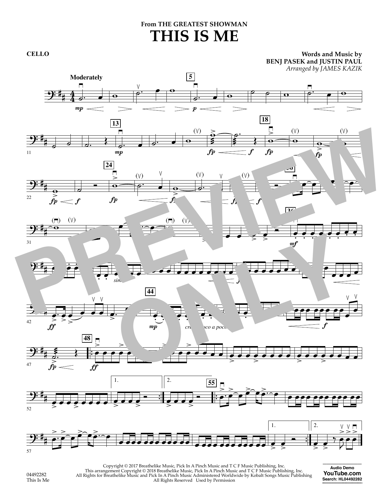 Download James Kazik This Is Me (from The Greatest Showman) Sheet Music