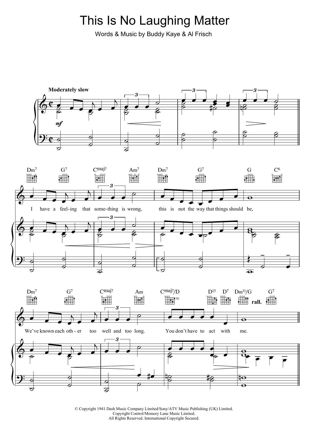 Download Anne Shelton This Is No Laughing Matter Sheet Music